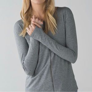 Lululemon Superb Long Sleeve Tee Gray Size 6